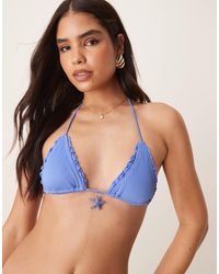 ASOS - Alice Lettuce Edge Triangle Bikini Top With Starfish Detail - Lyst