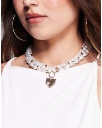 8 Other Reasons - Collar De Varias Hileras Con Perlas Y Colgante De Corazón De - Lyst