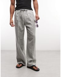Weekday - Pull On Linen Trousers - Lyst