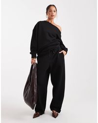 ASOS - Oversized Brushback Sweatpants With Cuffed Hems Detail - Lyst