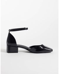 ASOS - Sweetie Scarpe Nere Con Tacco Medio Largo - Lyst