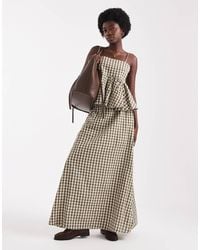 ASOS - – ausgestellter maxirock mit vichy-karo - Lyst