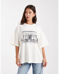 4th & Reckless - Cotton Rich Cafe Graphic Oversized T-shirt - Lyst