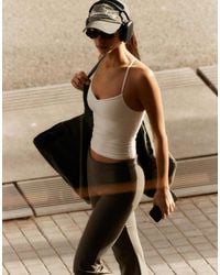Bershka - Technical Flared Trousers With Turn-down Waist - Lyst
