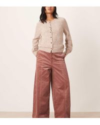 ASOS - Asos Design Petite Cord Wide Leg Ankle Grazer Trousers - Lyst