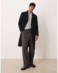 Mango - Wool Mix Long Line Coat - Lyst