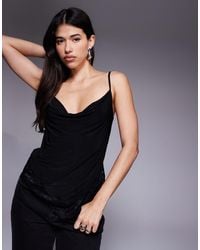 ASOS - Slinky Cami Top With Lace Trim Detail - Lyst