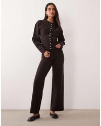 Gina Tricot - Co-ord Knitted Loungewear Ribbed Waistband Wide Leg Trousers - Lyst