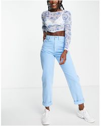 ASOS - Jean mom ample à taille haute - clair - Lyst