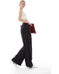 ASOS - Asos design tall - pantalon droit décontracté rayé avec 5 poches - Lyst