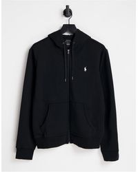 polo ralph lauren player logo curly sherpa full zip moletom com capuz in winter cream