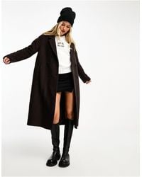 Monki - Tailored Double Breasted Longline Coat - Lyst