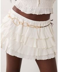 South Beach - Hammered Circle Chain Belt - Lyst