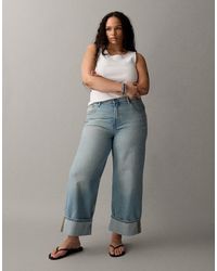 GOOD AMERICAN - Good Standard Relaxed Turn Up Jeans - Lyst