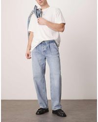 SELECTED - Vaqueros Azul Claro De Corte Suelto Con Pinzas Kobe De - Lyst