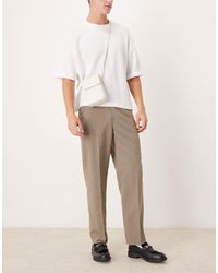 ASOS - Smart Straight Leg Herringbone Pants - Lyst
