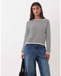 Mango - Leichter stricktop mit streifenmuster - Lyst