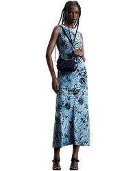 Desigual - Geflockte Midi Jurk - Lyst