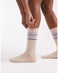 Vero Moda - Ribbed Sports Socks - Lyst