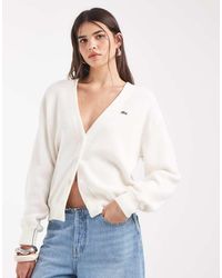Lacoste - V Neck Cardigan - Lyst