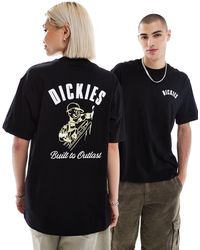 Dickies - Mclean - t-shirt a maniche corte nera con stampa sul retro - Lyst