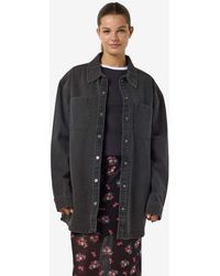 Noisy May - Oversized Denim Shacket - Lyst