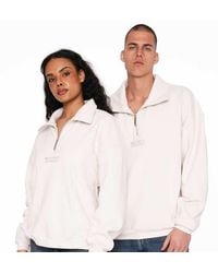 Multiply Apparel - Polo Blanco Hueso Extragrande Con Media Cremallera Day Explorer De - Lyst