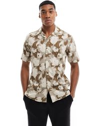 Only & Sons - Linen Mix Revere Collar Floral Shirt - Lyst