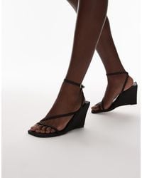 TOPSHOP - Frankie High Heel Strappy Wedge - Lyst