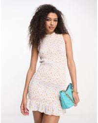 French Connection - Shirred Mini Dress - Lyst