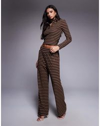 Wanderdoll - Frankie Premium Heavyweight Jersey Wide Leg Trousers Co-Ord - Lyst
