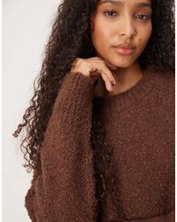 Glamorous - Crew Neck Crop Jumper - Lyst