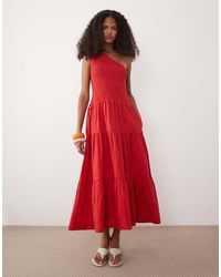 Nobody's Child - Cecilia One Shoulder Tie Skirt Midi Dress - Lyst