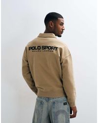 Polo Ralph Lauren - Bear Sport Back Print Quarter Zip Sweatshirt - Lyst