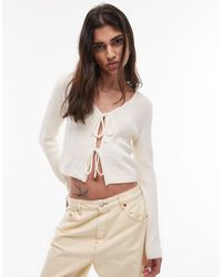 & Other Stories - Textured Knit Cardigan With Tie Front - Lyst