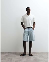 Hollister - baggy Denim Jorts - Lyst