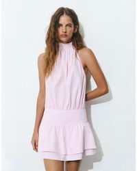 Pull&Bear - Short Striped Halter Dress - Lyst
