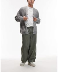 TOPMAN - – cropped-hose aus twill - Lyst