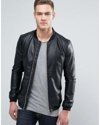 pull and bear leather jacket mens