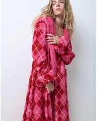 Loungeable - Cosy Hooded Midi Dressing Gown - Lyst