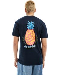 Vans - T-shirt con stampa di ananas e teschi sul retro - Lyst