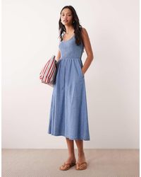 Barbour - Josie Shirred Maxi Dress - Lyst
