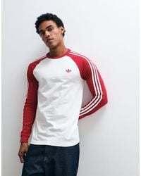 adidas Originals - Three Stripe Long Sleeve T-shirt - Lyst
