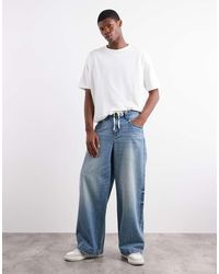 ASOS - Extreme baggy Fit Jeans With Embroidered Back Pocket - Lyst