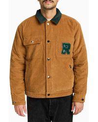 RVCA - Post Dayshift Cord Jacket With Flannel Lining - Lyst