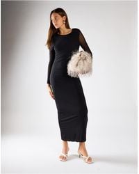 NARRATED - Long Sleeve Bodycon Maxi Dress - Lyst