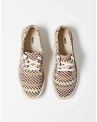 ASOS - Espadrilles Van Canvas Met Veters Met Print - Lyst
