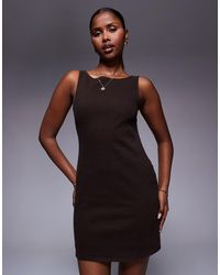 ASOS - Denim Stretch Mini Dress With Seam Detail - Lyst