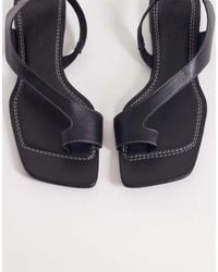 ASOS - Francesca Premium Minimal Clean Toe Loop Flat Sandal - Lyst
