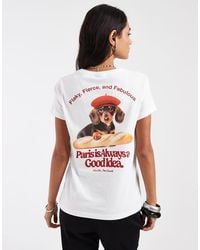 Noisy May - Regular Fit T-shirt With Dachshund Print - Lyst